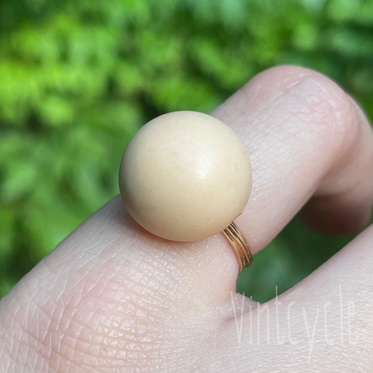 "Lightwood" Button Ring